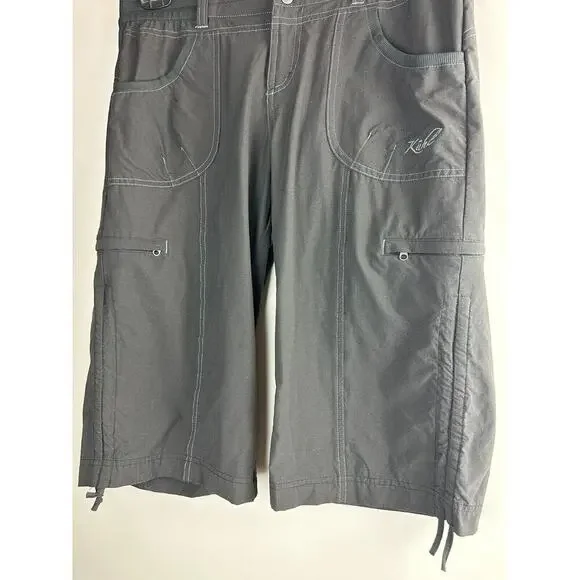 Kuhl Durango Knicker Pants Capri Crop Gray Draw Cord Hiking Bermuda Size 10 - Picture 7 of 7